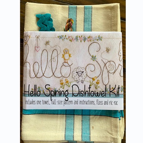 Hello Spring Dishtowel Embroidery Kit & Pattern by Bareroots, 252K