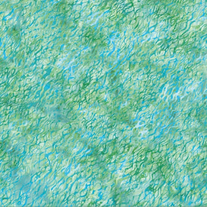 Blue - Green 44" batik, Hoffman,  N2849-522-Seagrass