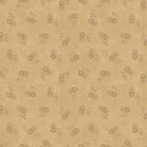 Cream Faded Blooms 44" fabric by Marcus, R171005-0142, Primitive Traditions
