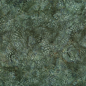 Ivory on Green - Grays, Pinecones, 44" batik, Hoffman,  S2292-273-Iguana