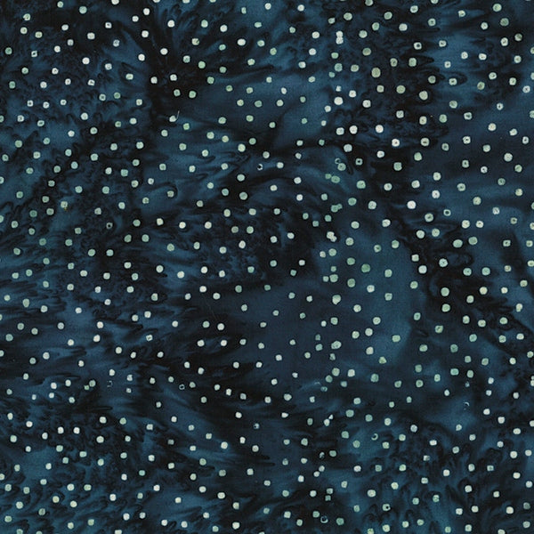Blue with Dots 44" batik by Hoffman, S2334-440-liquorice