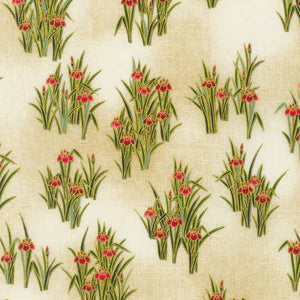 Iris Garden with metallic 44" fabric by Kaufman, SRKM-20379-238, Imperial Collection 17
