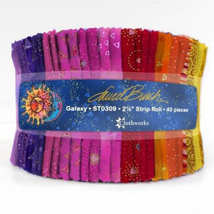 Galaxy 2-1/2" strips by Laurel Burch for Clothworks, ST0309