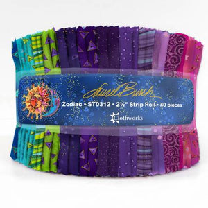 Laurel Burch Zodiac 42pc- 21/2" strips by Clothworks, ST0312