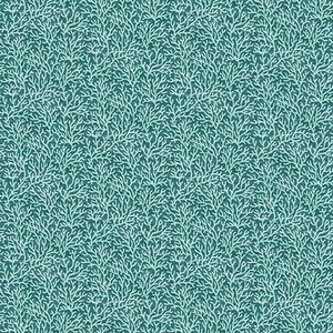 Teal Coral 44" fabric by Henry Glass, Salt & Sea, 224-66