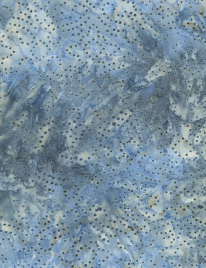 Blue 44" Tonga batik with dots by Timeless Treasures, B6752 lake
