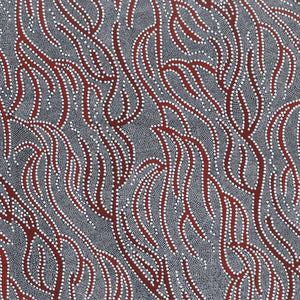 Red Underground Water, Australian Aboriginal 44" fabric by M&S Textiles, UGWR