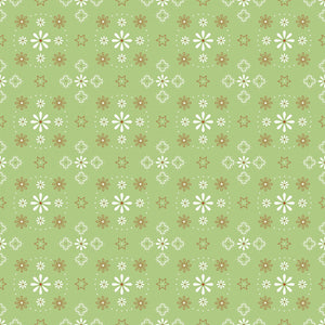 Bandana Green Flowers 108" fabric by Riley Blake,  WB6420R-GREEN