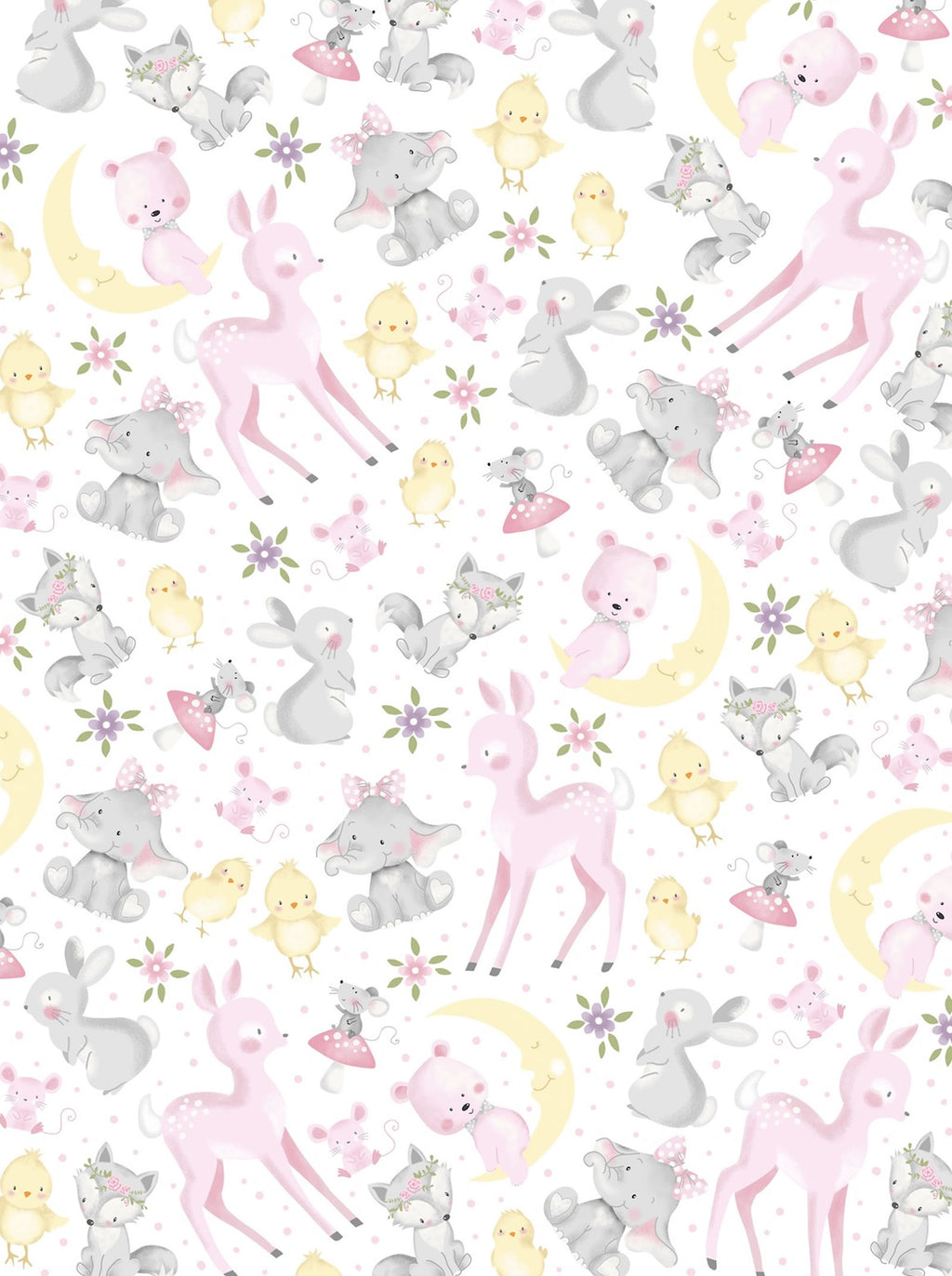 Baby Animals 44" fabric by Oasis, 59-3561, Wee-Ones