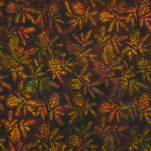 Yukatan Leaves 44" Batik by Batik by Mirah,  ZB-2-6676, Snowbird Collection