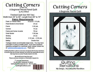 Cutting Corners 58"x73" Beginner Quilt Kit - Horse Panel - Hoffman Fabrics