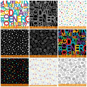 STEM - It's Elementary Fat quarter bundle (9 prints + 1 panel) by Windham, ITSEFATQ-X
