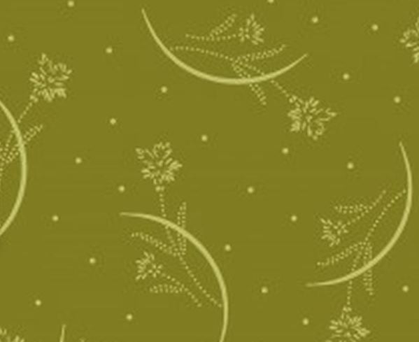 Yellow-Green Japanese Garden 44"fabric by Maywood Studio, Asian, MAS8088-G