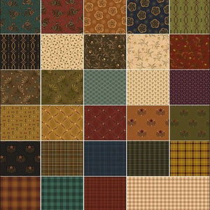 Stylized flowers on an orange background 44" fabric by Henry Glass, 6875-33, Helping Hands