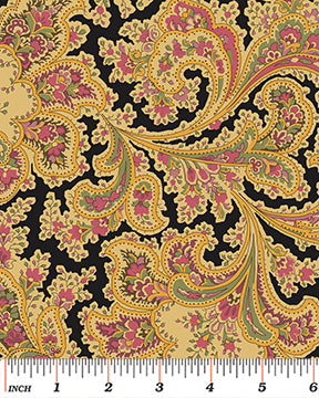 Malabar Black Ebony 108" fabric by Benartex,  2283W-12