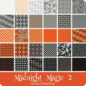 Midnight Magic 2 Halloween fabrics by April Rosenthal for Moda, 24100LC