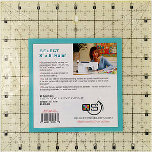 Quilters Select 'non slip' Ruler 8" x 8"