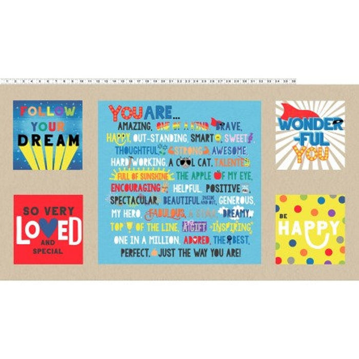 You are Amazing 24" panel by Clothworks,  Y2955-5